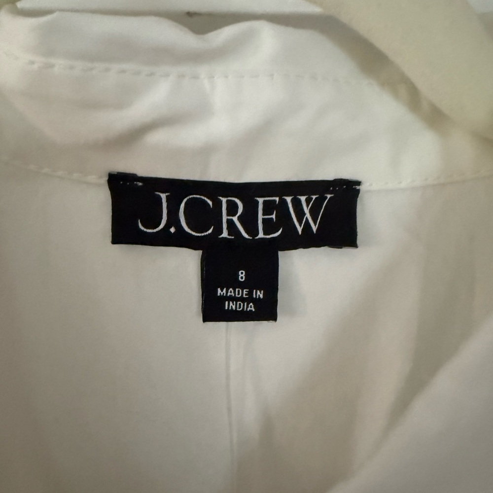 J. Crew White Sleeveless Maxi Dress with Waist Tie - Picture 3 of 5